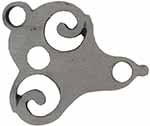 Bridle, right, wax cast steel, use 6-40 screws